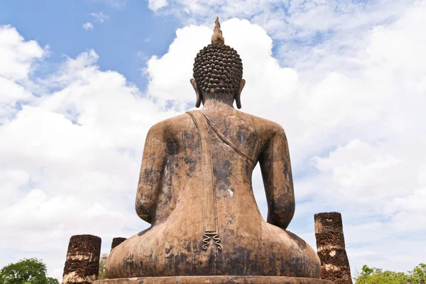 Zadní strana socha Buddhy — Stock fotografie