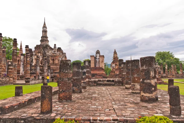 Complessivamente di wat mahatat in sukhothai — Foto Stock