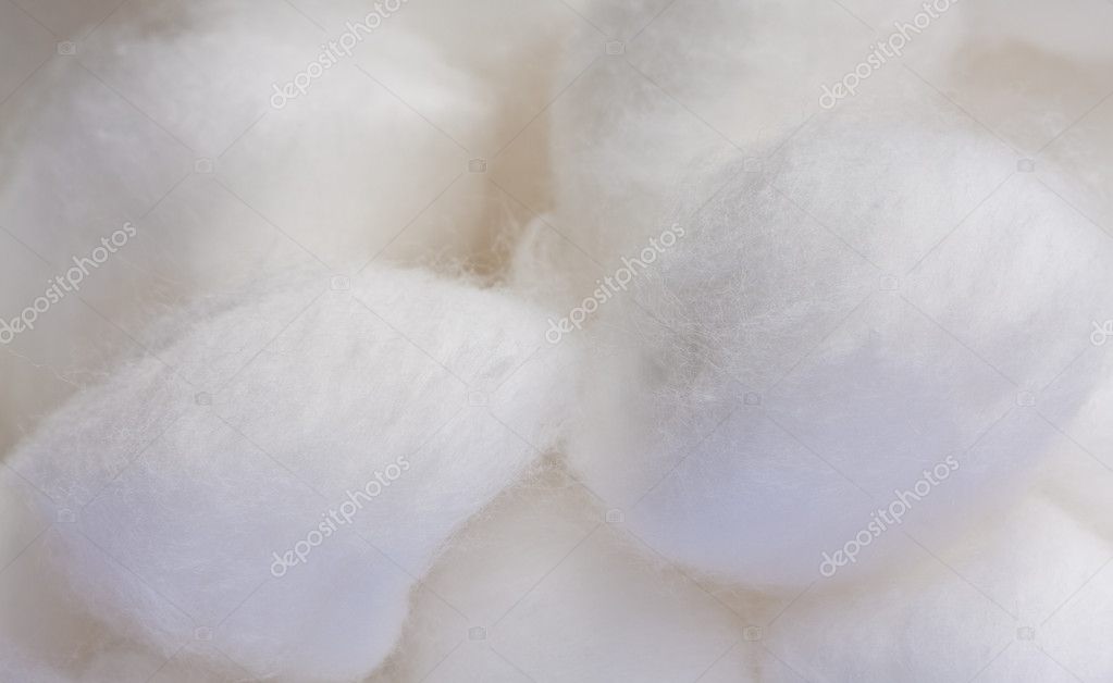 Cotton ball texture pattern in group faded left — Stock Photo