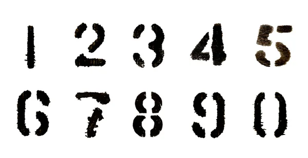 Набор чёрных чисел — стоковое фото