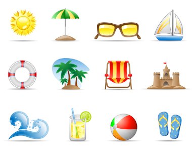 Sun Sea and Beach clipart