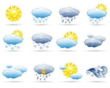 Weather icon set clipart