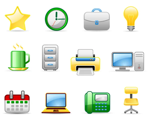 Conjunto de ícones do Office 5 —  Vetores de Stock