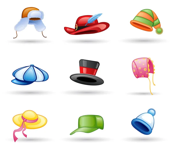 帽子： キャップ、帽子 — ストックベクタ