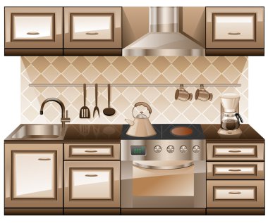 Kitchen furniture. clipart