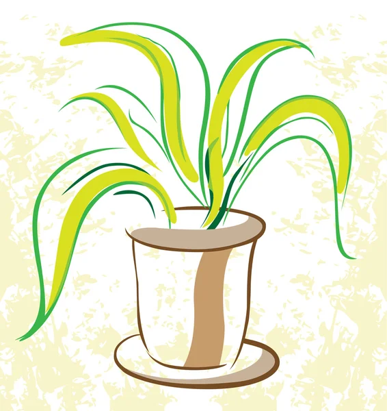 stock vector Plant in a flowerpot