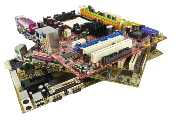 Old motherboard Part is computer — Stock Photo, Image