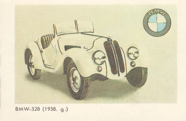 Retro cars on a white background — Stock Photo, Image