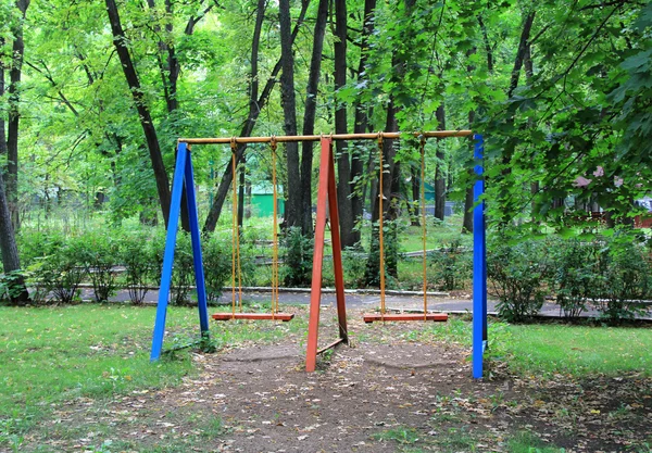 Landscape with children seesaw — Stock Photo, Image