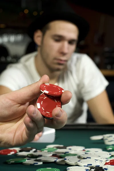 Holding poker chips