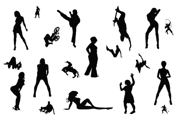 Situationen, sport, mädchen, jungs, schwarz, weiß, ein hintergrund, die person, stil, hobby, ein körper — Stockfoto