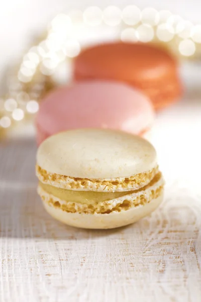 Macarons, renkli, parlak parlak zemin, shaloow dof — Stok fotoğraf