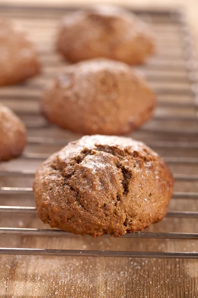 Soft ginger cookies cooling — Stock Photo, Image