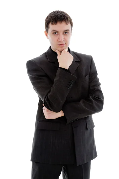 A young, brooding man in a suit. — Stock Photo, Image