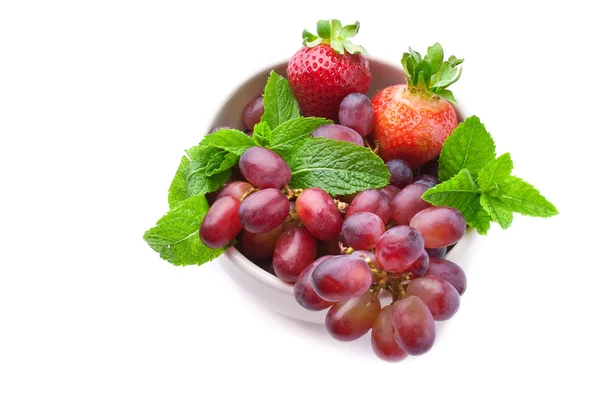 Summer fruits, isolated on white — Stock Photo, Image