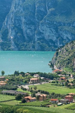 View from Nago village on lake Garda, Italy clipart