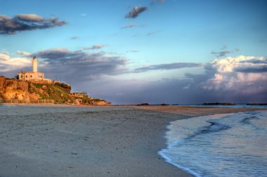 Anzio'nın deniz feneri hdr