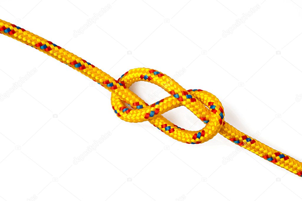 Knot white background