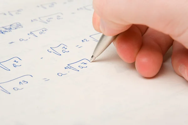Estudo do exercício de matemática — Fotografia de Stock