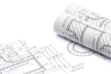 Engineering blueprints clipart