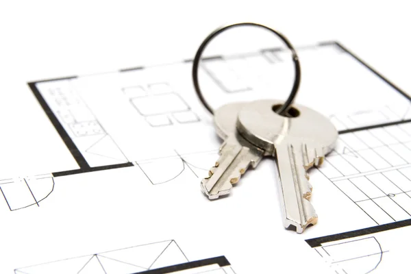 Nyckeln till bostäder — Stockfoto