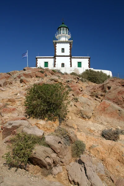 圣托里尼岛上的灯塔 — 图库照片