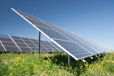 Solar power station clipart