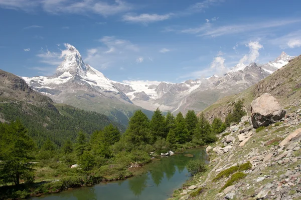 Matterhorn v Alpách, Švýcarsko — Stock fotografie