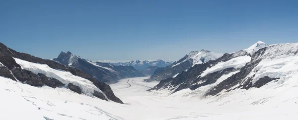 Grosser aletschgletscher in der schweiz — Stockfoto