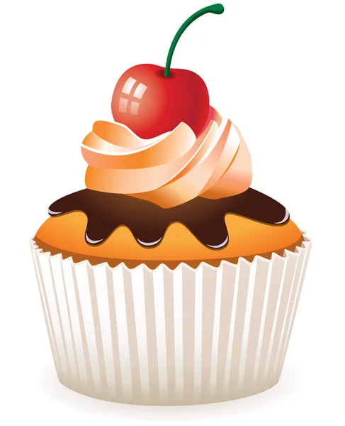 Cupcake with cherry Stock Vector Image by ©Zhaconda #73610491