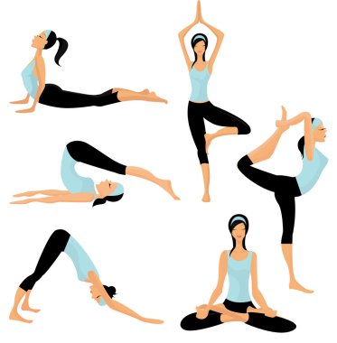 Yoga poses clipart