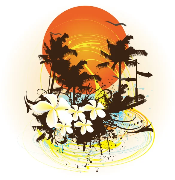 多彩的热带设计 — 图库矢量图片