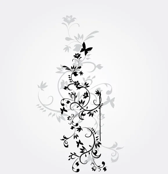 Wektor wzór kwiat na białym tle — Wektor stockowy
