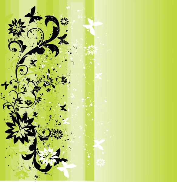 Printemps fond vert — Image vectorielle