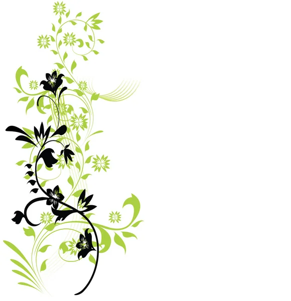 Abstracte florale achtergrond met plaats voor je tekst — Stockvector