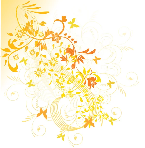 Fond floral, élément de design, illustration vectorielle — Image vectorielle