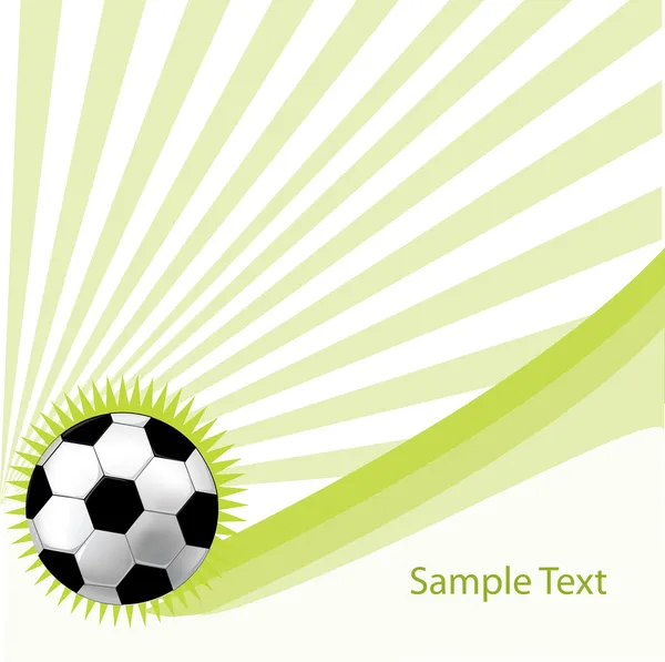 绿色背景与足球球 — 图库矢量图片