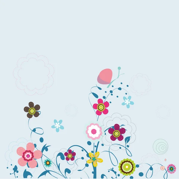 Design floral avec place pour votre texte — Image vectorielle