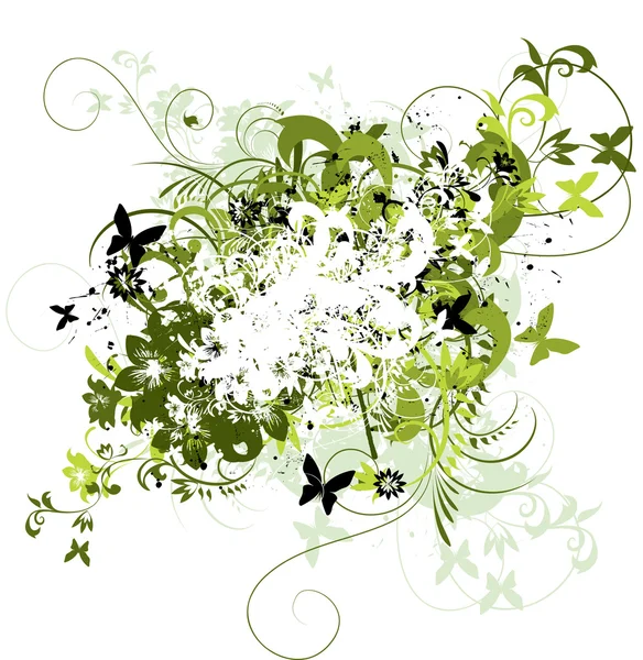 Fond floral abstrait, élément de design — Image vectorielle