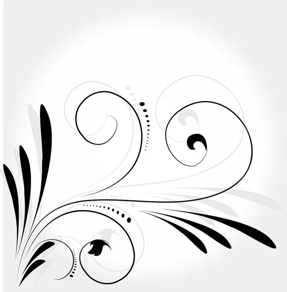 Vektor illustration av abstrakt blommig siluett — Stock vektor