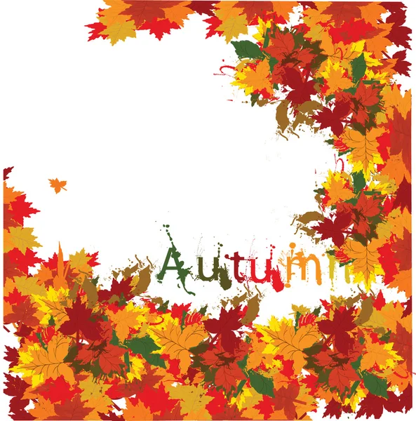 Podzimní listí, vektorové pozadí — Stockový vektor