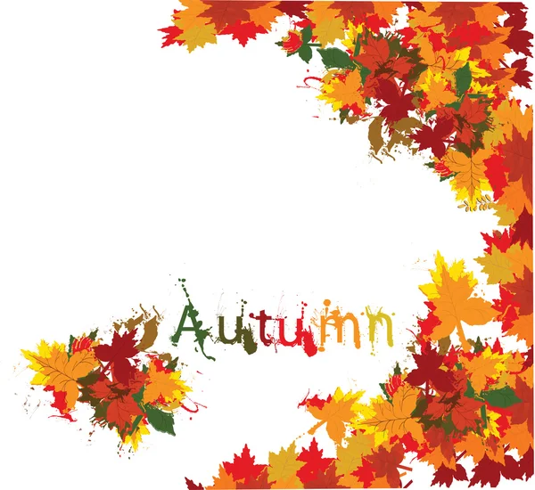 秋グランジのベクトルの背景 — ストックベクタ