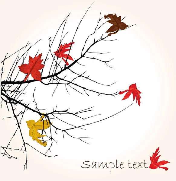 Осенний бранч, векторная иллюстрация , — стоковый вектор