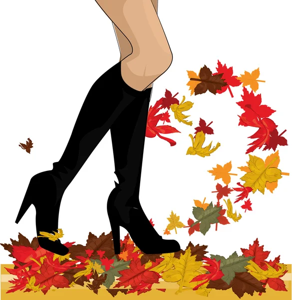Bottes d'automne, illustration vectorielle — Image vectorielle