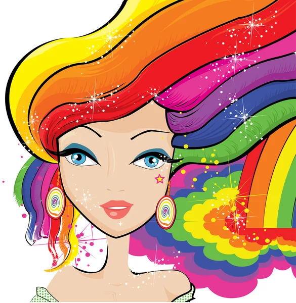 Rainbow fairy graphique — Image vectorielle
