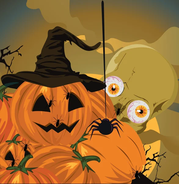 Halloween abóbora vetor ilustração. —  Vetores de Stock