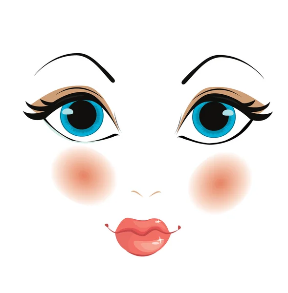 Vector woman face — Stock Vector