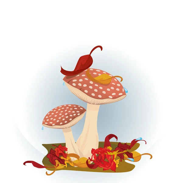 Red Mushrooms — Stock Vector
