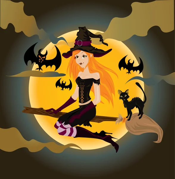 Bruxa de Halloween —  Vetores de Stock