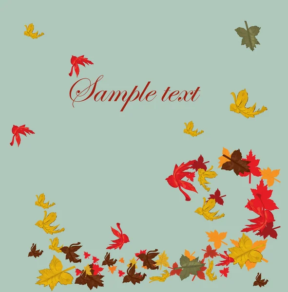 Autumn falling leaves background — Stock Vector